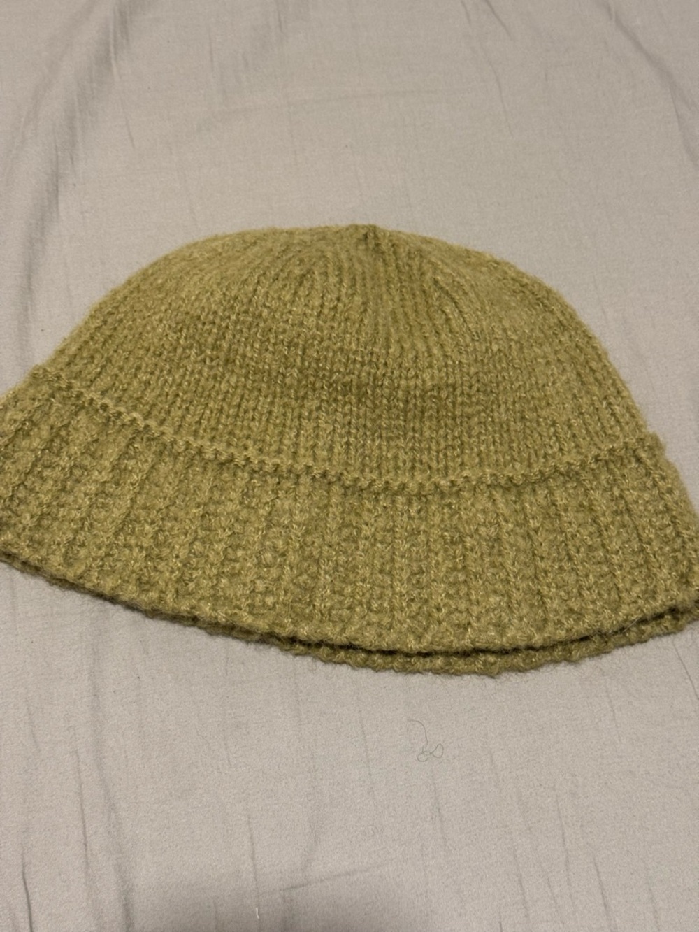 New Knit Bucket Hat - Olive Green